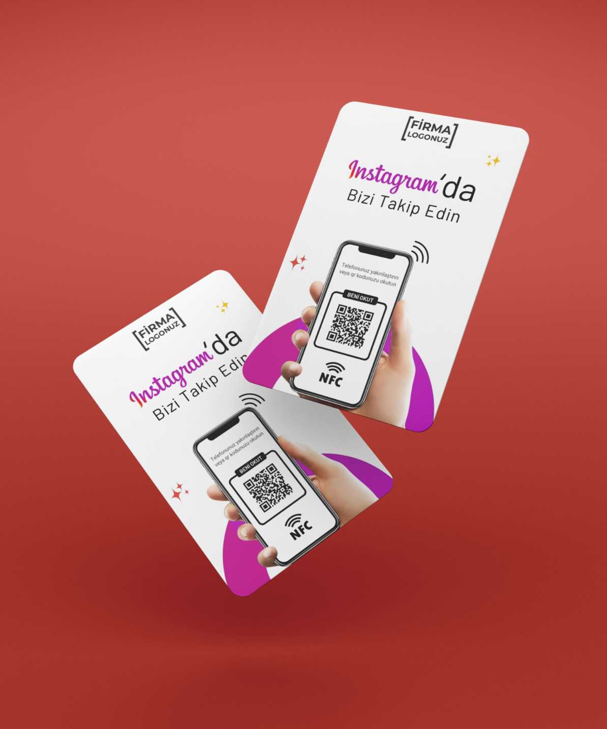 İnstagram Takip Kartı NFC ve QR Sosyal Medya Kartı