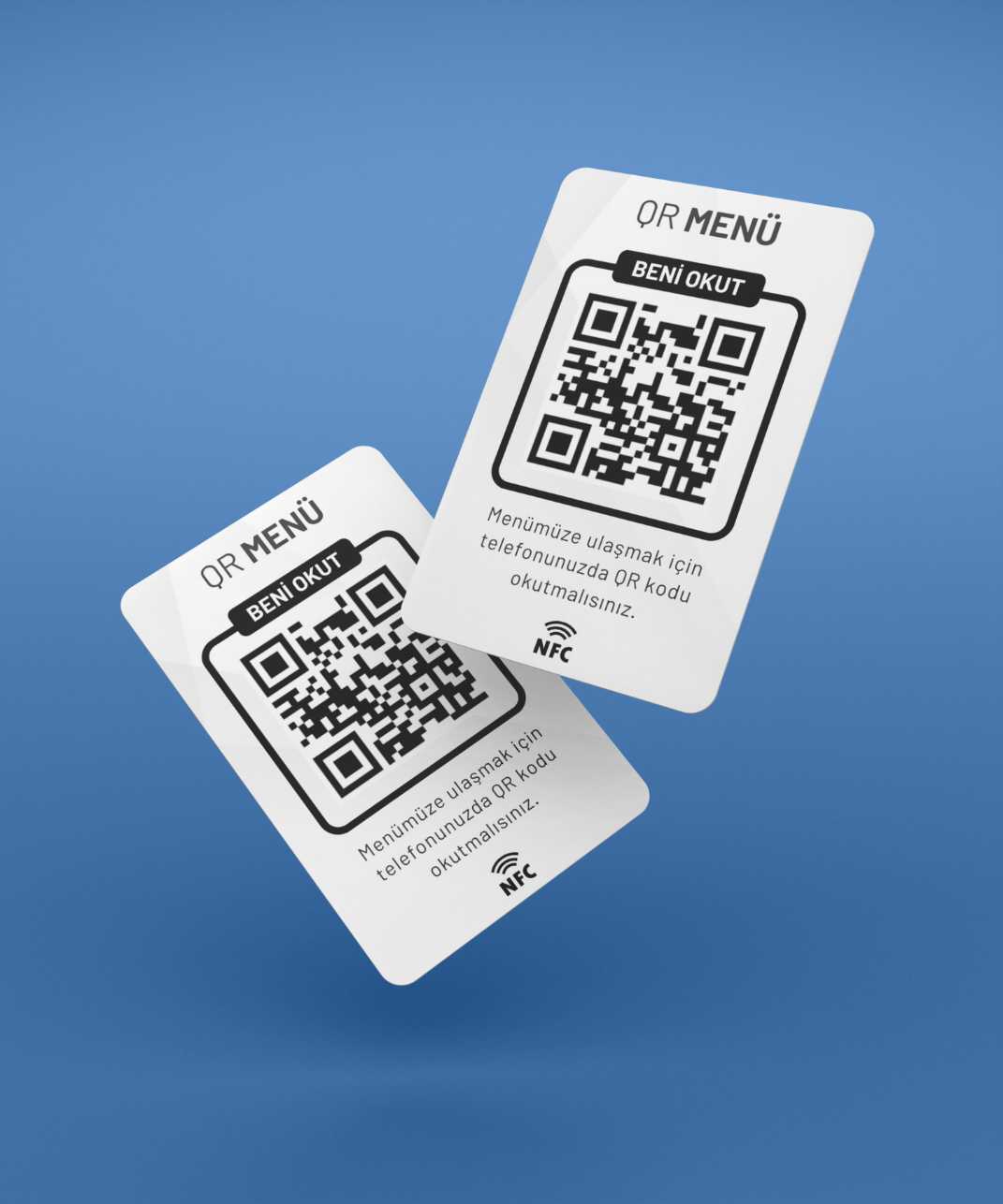 Restaurant Cafe NFC ve QR Karekod Menü Masa Kartı