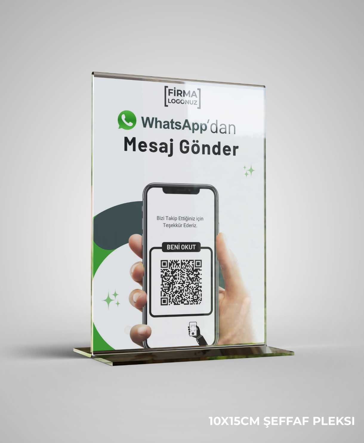 Whatsapp Karekod Mesaj Gönder Standı Masaüstü Whatsapp Qr A6 Boyutunda Pleksi Föy