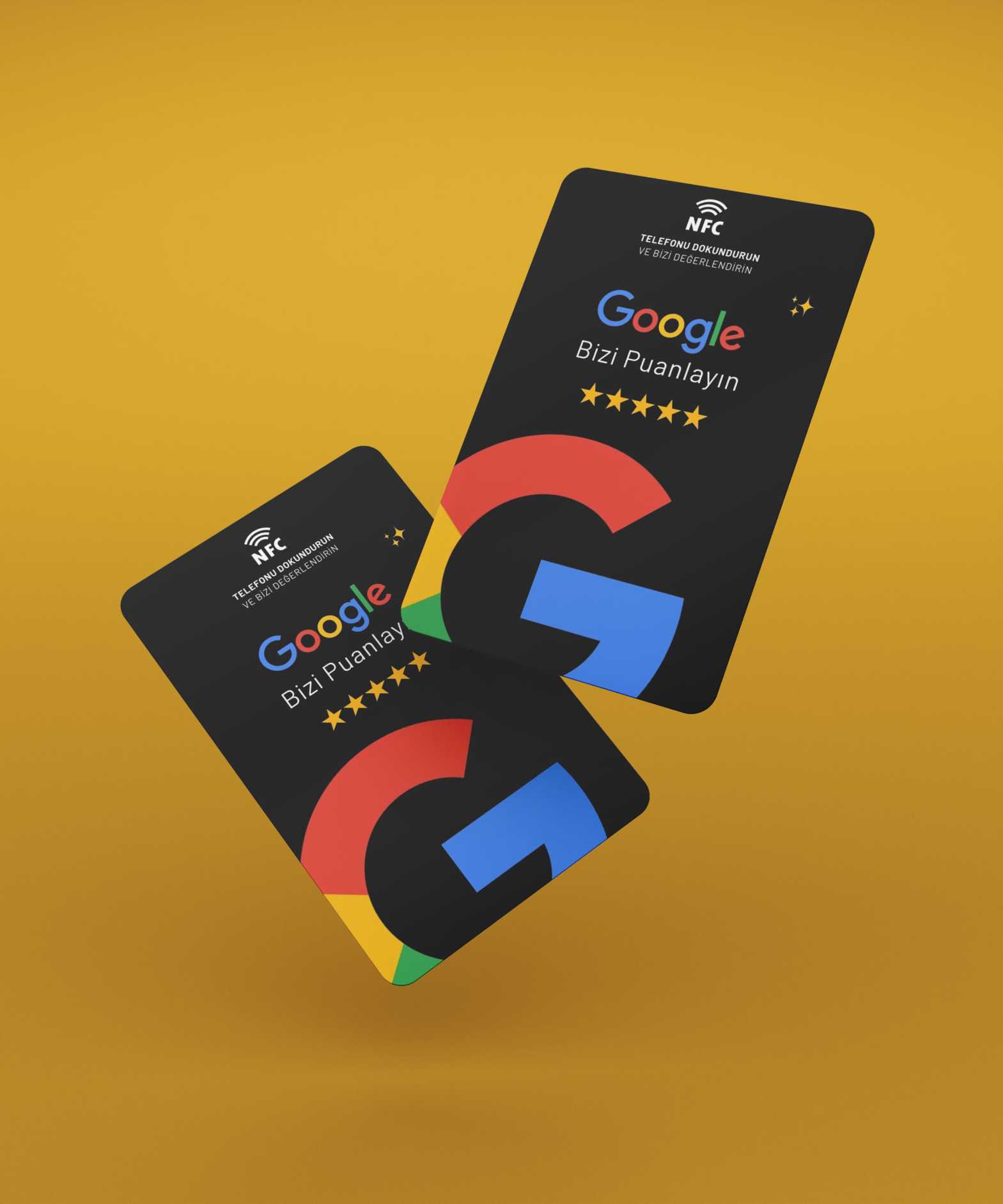 Google Yorum Kartı Puanlama Değerlendirme İşletme Yorum Kartı Siyah