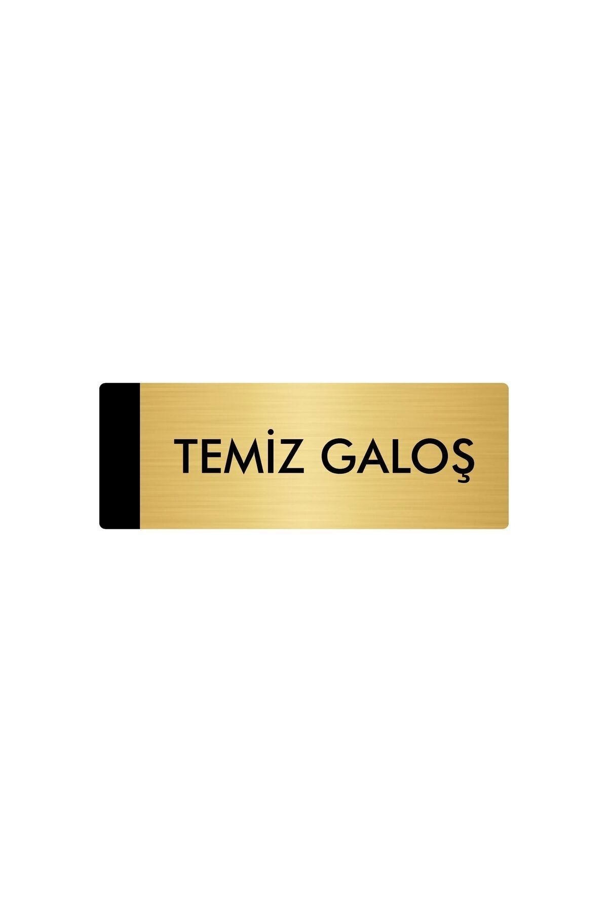 Metal Yönlendirme Levhası, Departman Kapı Isimliği Temiz Galoş 5x20 Cm Altın Renk Kapı İsimlik Tabela