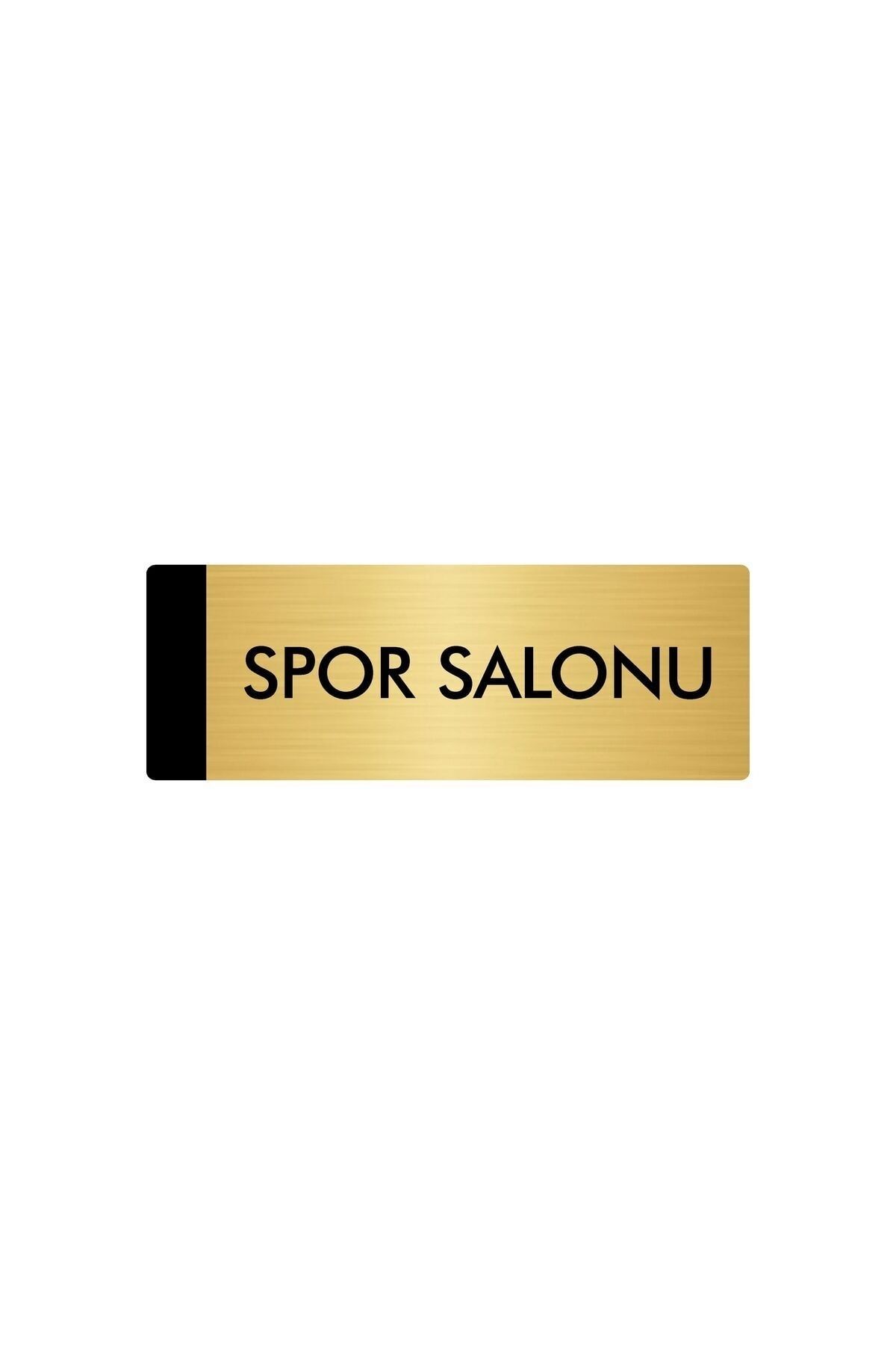 Metal Yönlendirme Levhası, Departman Kapı Isimliği Spor Salonu 5x20 Cm Altın Renk Kapı İsimlik Tabela