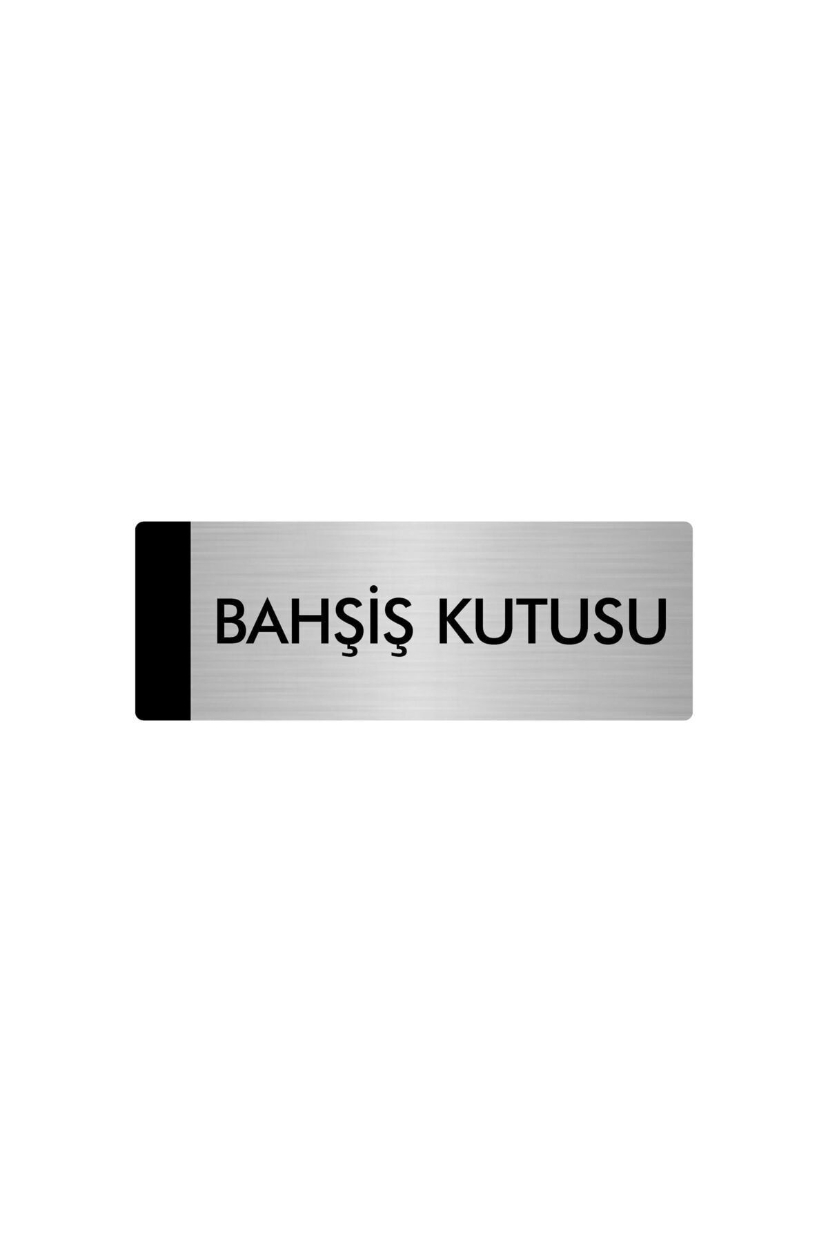 Metal Yönlendirme Levhası, Departman Kapı Isimliği Bahşiş Kutusu 5x20 Cm Gümüş Renk Kapı İsimlik Tabela