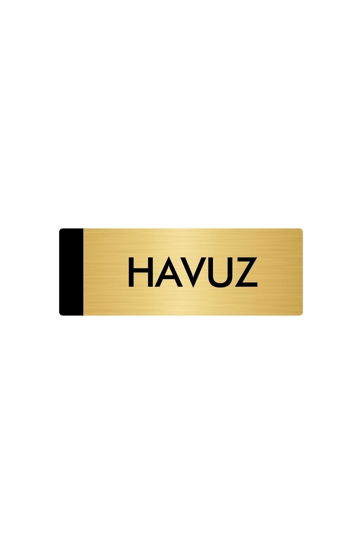 Metal Yönlendirme Levhası, Departman Kapı Isimliği Havuz 5x20 Cm Altın Renk Kapı İsimlik Tabela