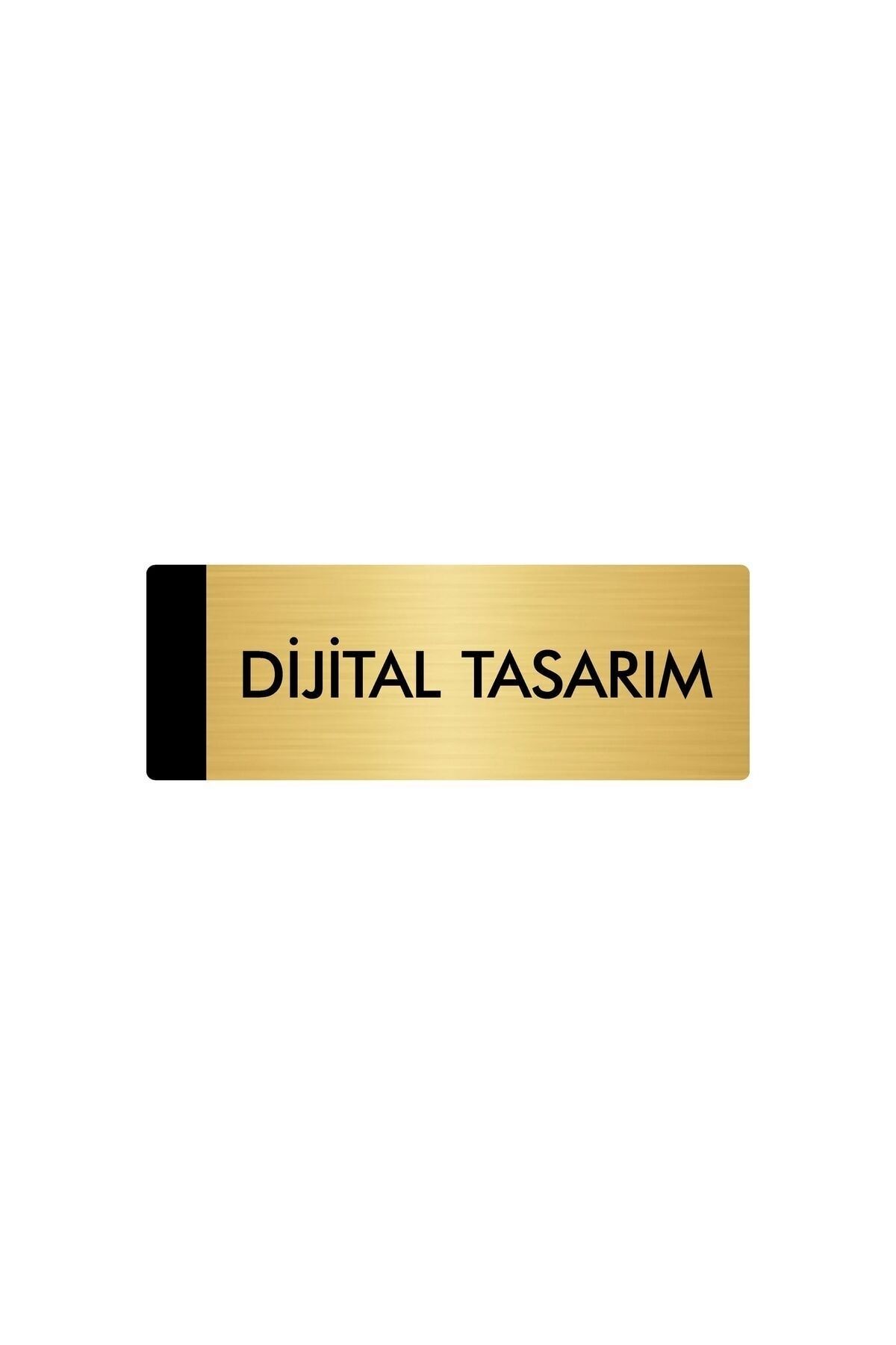 Metal Yönlendirme Levhası, Departman Kapı Isimliği Dijital Tasarım 5x20 Cm Altın Renk Kapı İsimlik Tabela