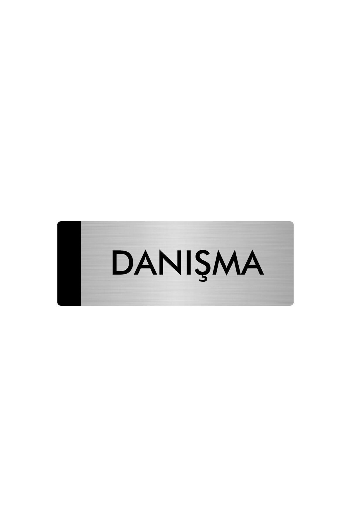 Metal Yönlendirme Levhası, Departman Kapı Isimliği Danışma 5x20 Cm Gümüş Renk Kapı İsimlik Tabela
