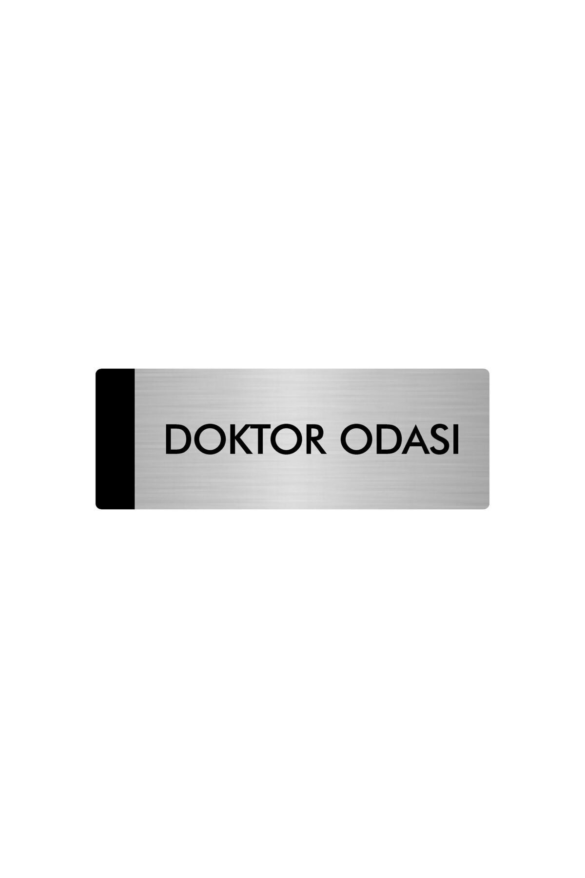 Metal Yönlendirme Levhası, Departman Kapı Isimliği Doktor Odası 5x20 Cm Gümüş Renk Kapı İsimlik Tabela