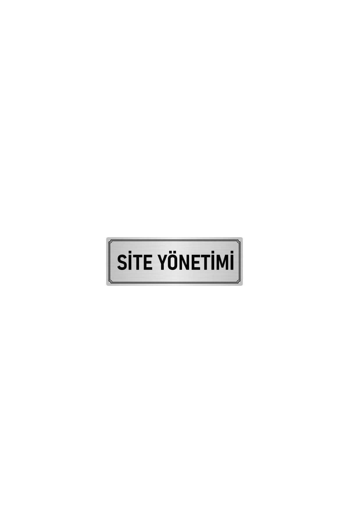 Metal Yönlendirme Levhası, Departman Kapı Isimliği Site Yönetimi 5x20 Cm Gümüş Renk Kapı İsimlik Tabela