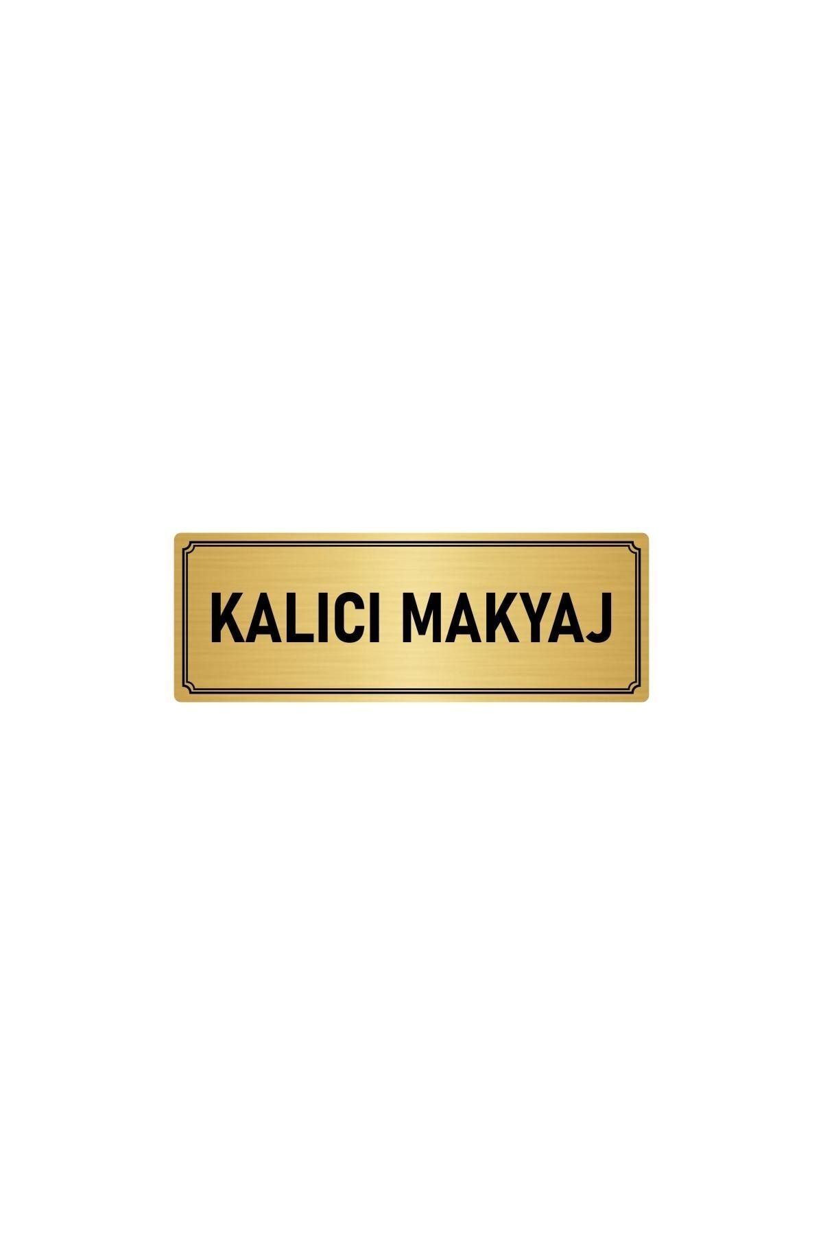 Metal Yönlendirme Levhası, Departman Kapı Isimliği Kalıcı Makyaj 5x20 Cm Altın Renk Kapı İsimlik Tabela
