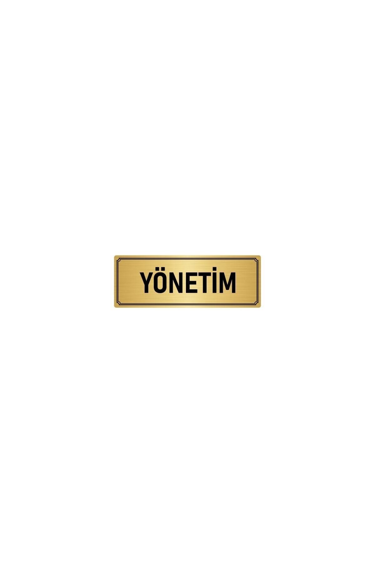 Metal Yönlendirme Levhası, Departman Kapı Isimliği Yönetim 5x20 Cm Altın Renk Kapı İsimlik Tabela