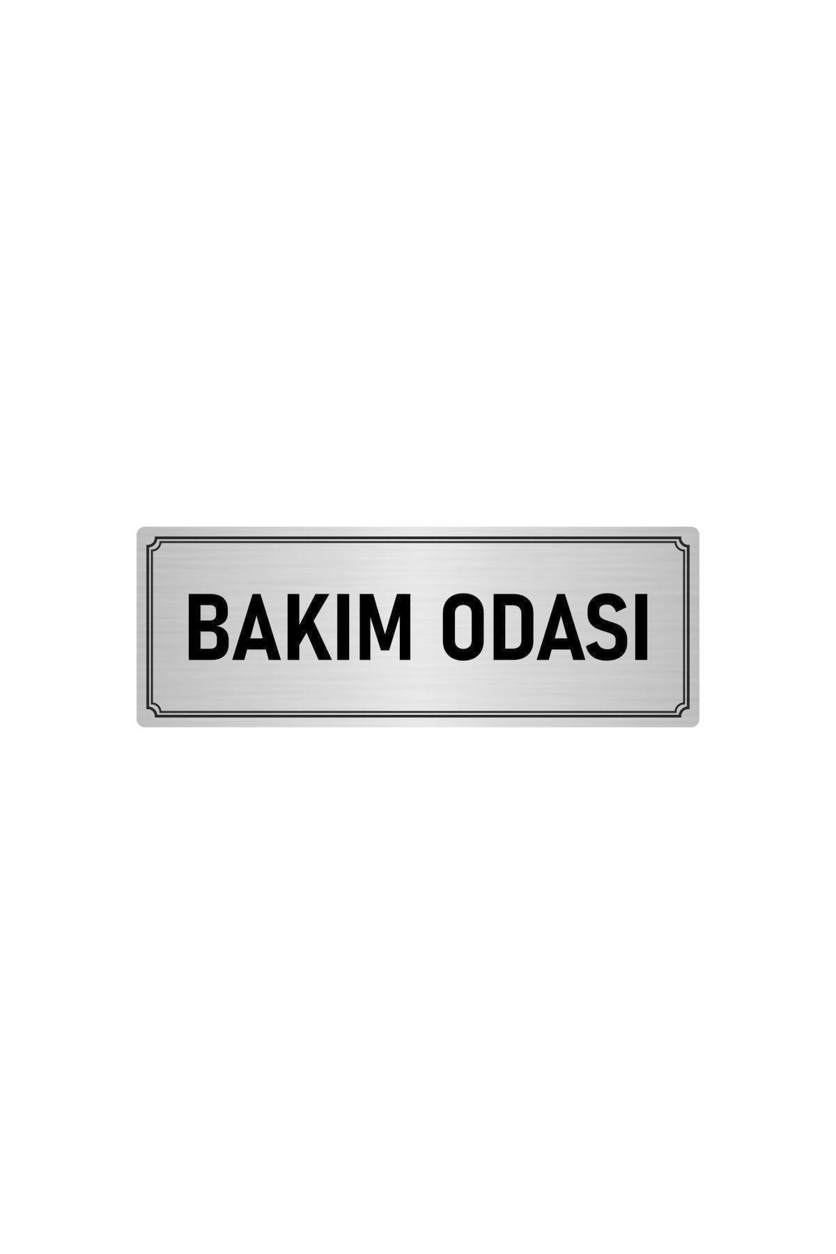 Metal Yönlendirme Levhası, Departman Kapı Isimliği Bakım Odası 5x20 Cm Gümüş Renk Kapı İsimlik Tabela