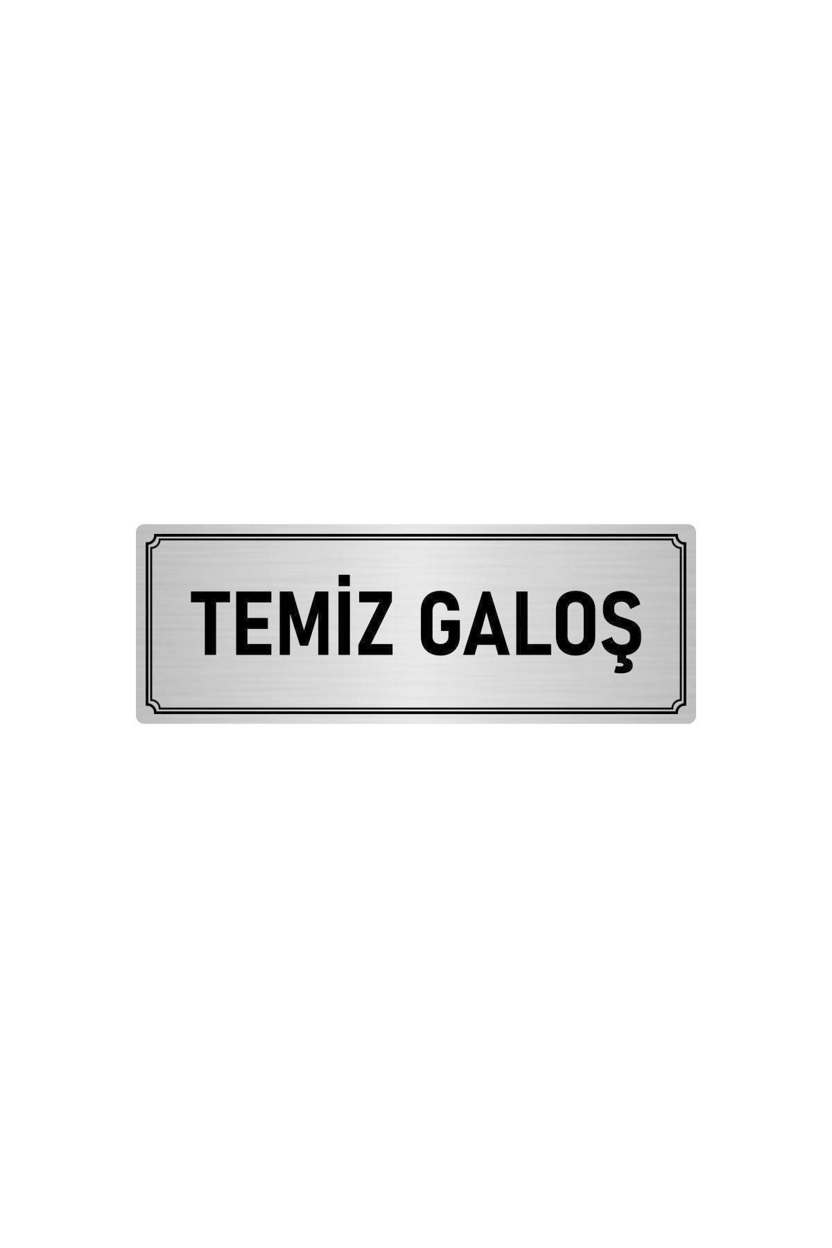 Metal Yönlendirme Levhası, Departman Kapı Isimliği Temiz Galoş 5x20 Cm Gümüş Renk Kapı İsimlik Tabela