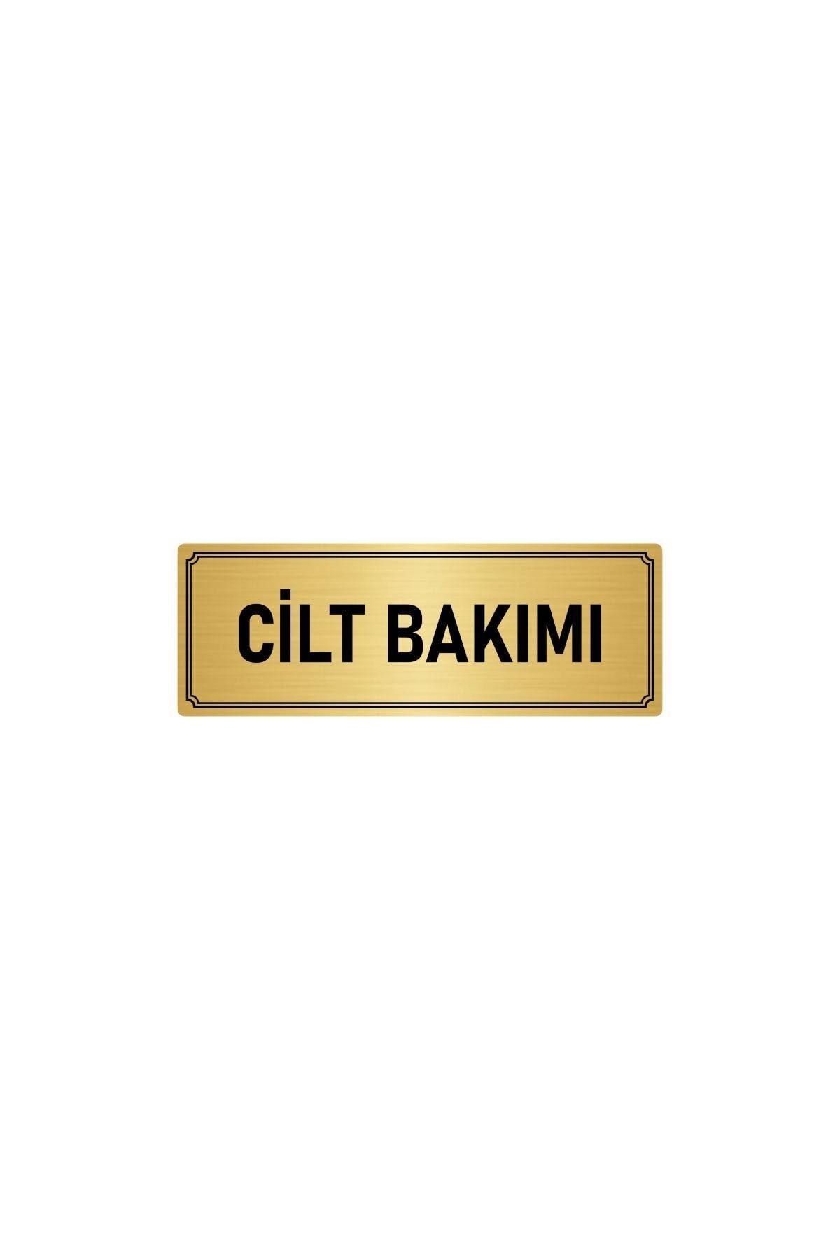 Metal Yönlendirme Levhası, Departman Kapı Isimliği Cilt Bakımı 5x20 Cm Altın Renk Kapı İsimlik Tabela