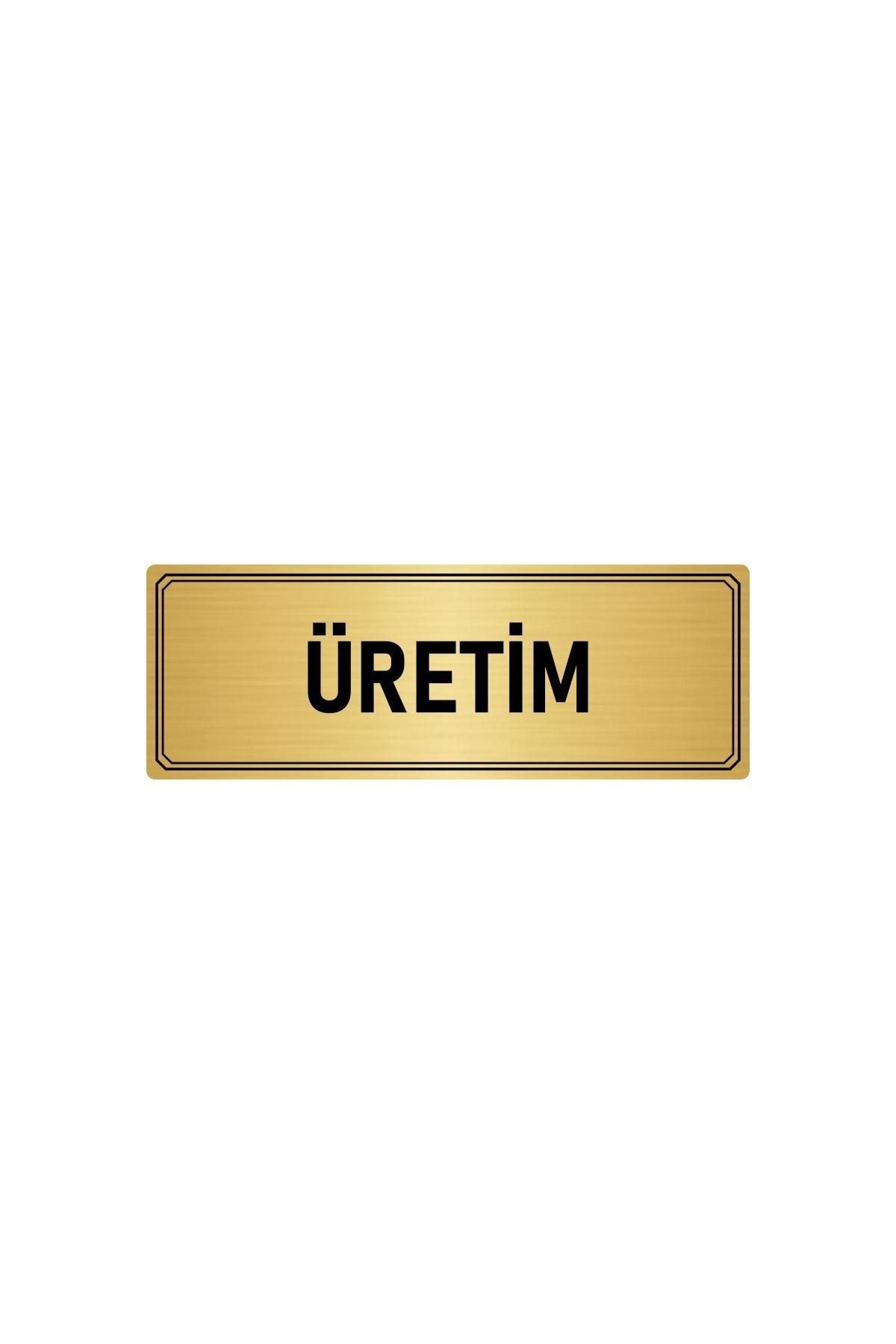 Metal Yönlendirme Levhası, Departman Kapı Isimliği Üretim 5x20 Cm Altın Renk Kapı İsimlik Tabela