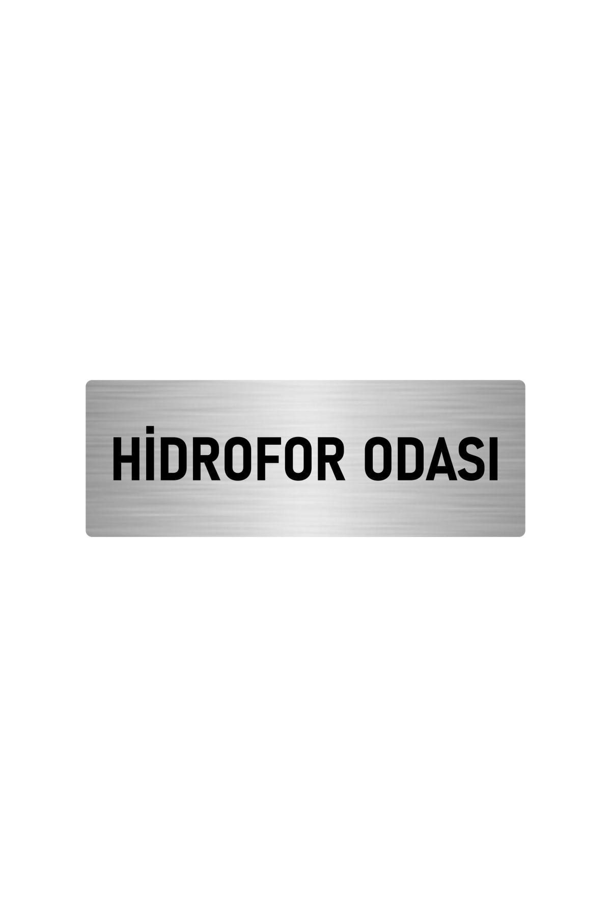 Metal Yönlendirme Levhası, Departman Kapı Isimliği Hidrofor Odası 5x20 Cm Gümüş Renk Kapı İsimlik Tabela