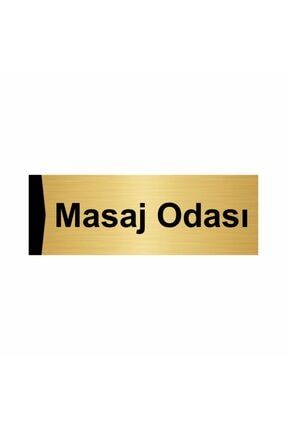 Masaj Odası 5x20cm Altın Renk Metal Yönlendirme Levhası Kapı İsimlik Tabela