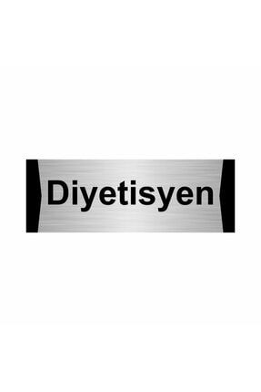 Diyetisyen 5x20cm Gümüş Renk Metal Yönlendirme Levhası Kapı İsimlik Tabela