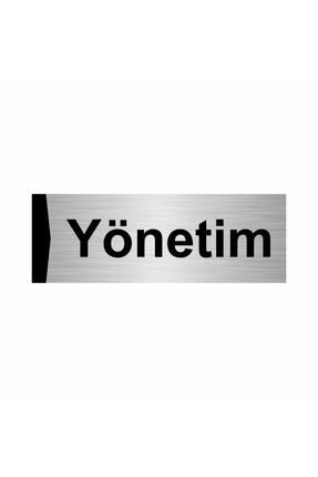 Yönetim 5x20cm Gümüş Renk Metal Yönlendirme Levhası Kapı İsimlik Tabela