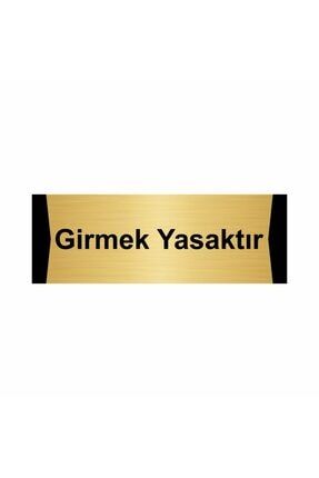 Girmek Yasaktır 5x20cm Altın Renk Metal Yönlendirme Levhası Kapı İsimlik Tabela