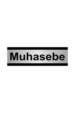 Muhasebe 5x20cm Gümüş Renk Metal Yönlendirme Levhası Kapı İsimlik Tabela