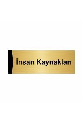 Insan Kaynakları 7x20cm Altın Renk Metal Yönlendirme Levhası Kapı İsimlik Tabela