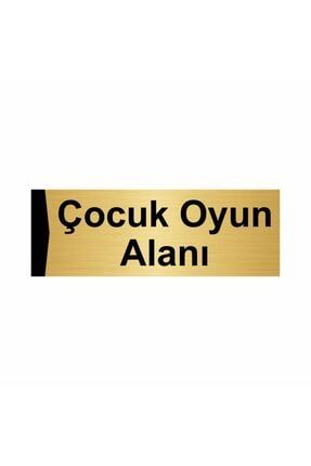 Çocuk Oyun Alanı 7x20cm Altın Renk Metal Yönlendirme Levhası Kapı İsimlik Tabela