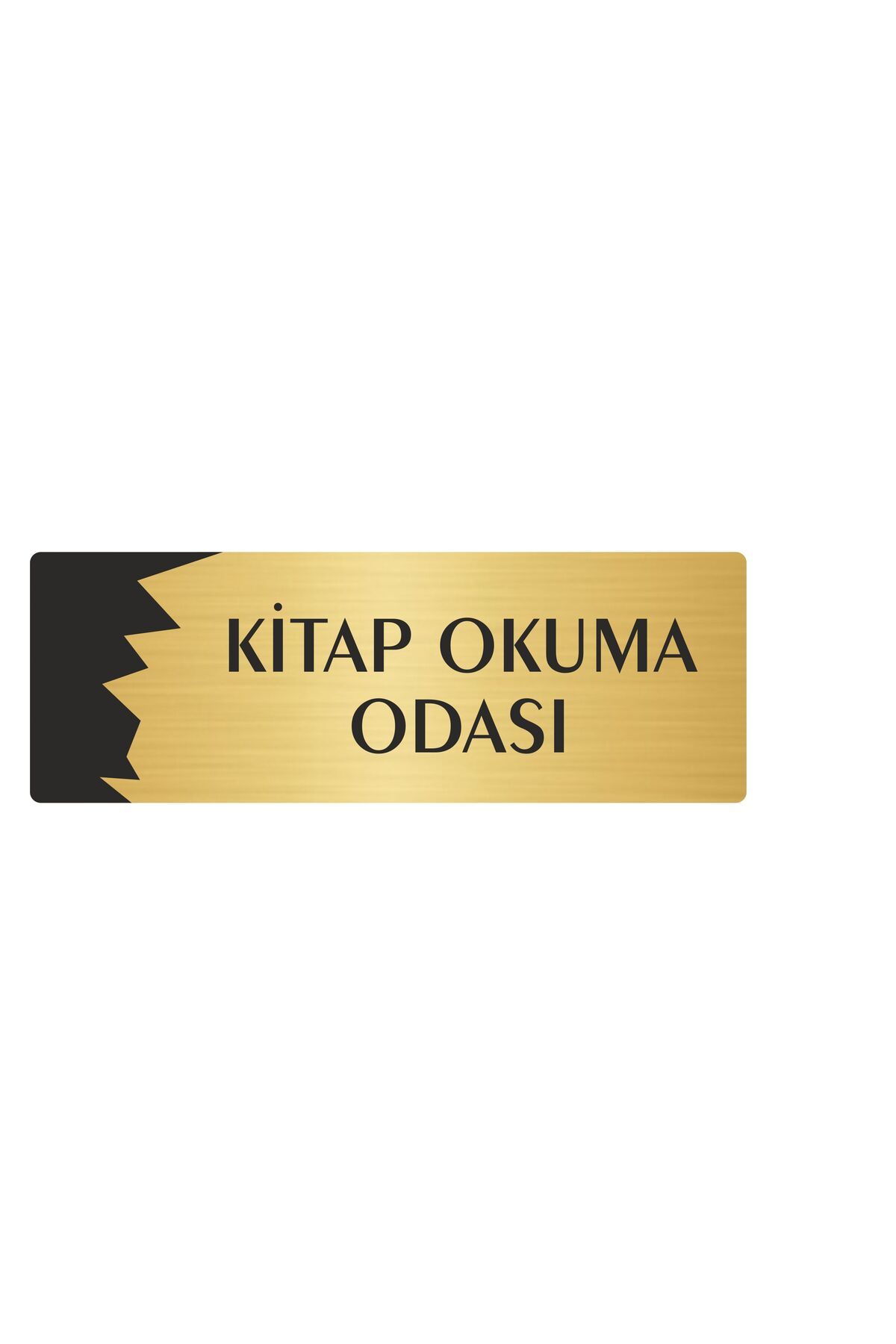 Metal Departman Kapı İsimliği, Yönlendirme levhası Kitap Okuma Odası 10X20 Cm Altın Renk Kapı İsimlik Tabela