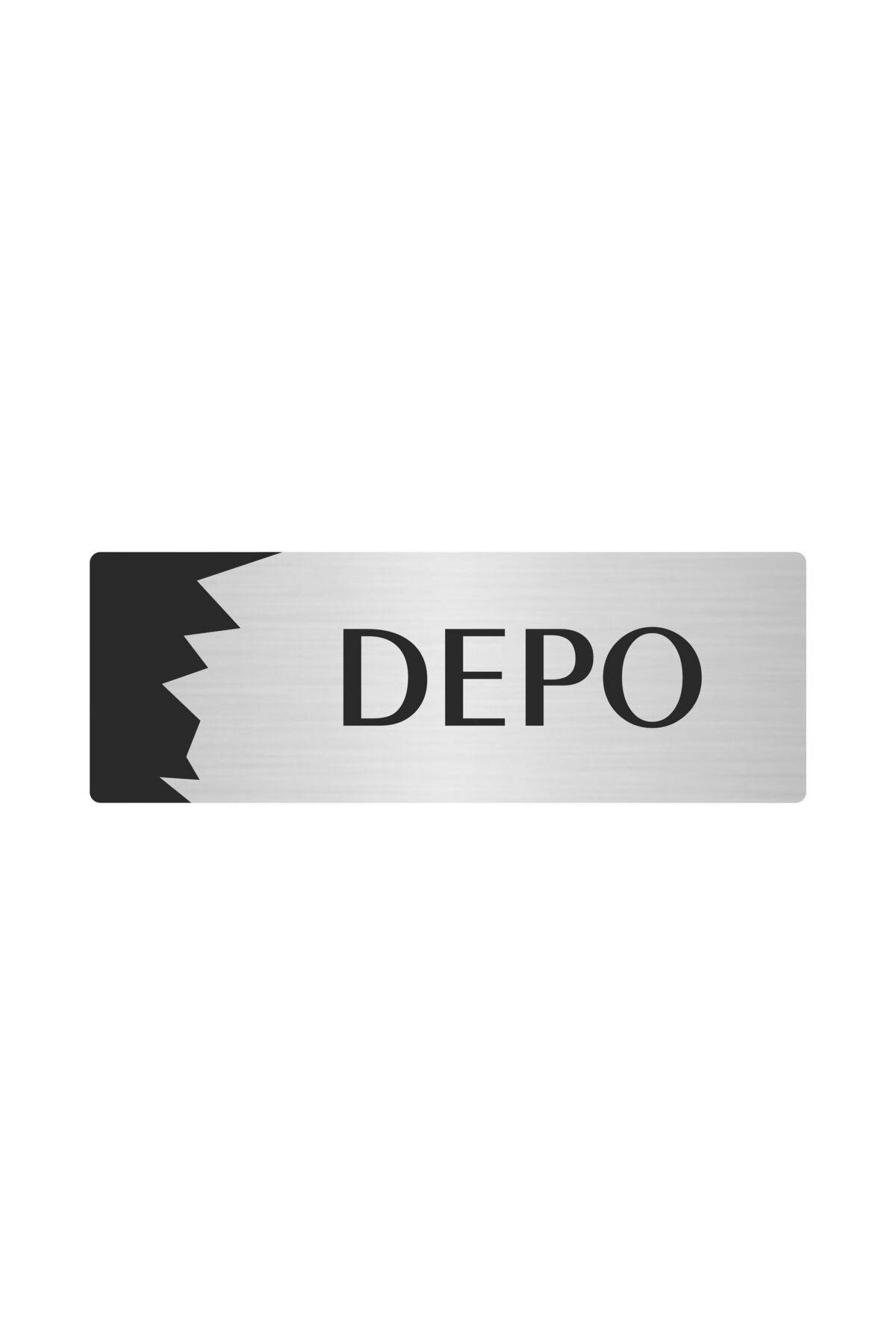 Metal Departman Kapı İsimliği, Yönlendirme levhası Depo 10X20 Cm Gümüş Renk Kapı İsimlik Tabela