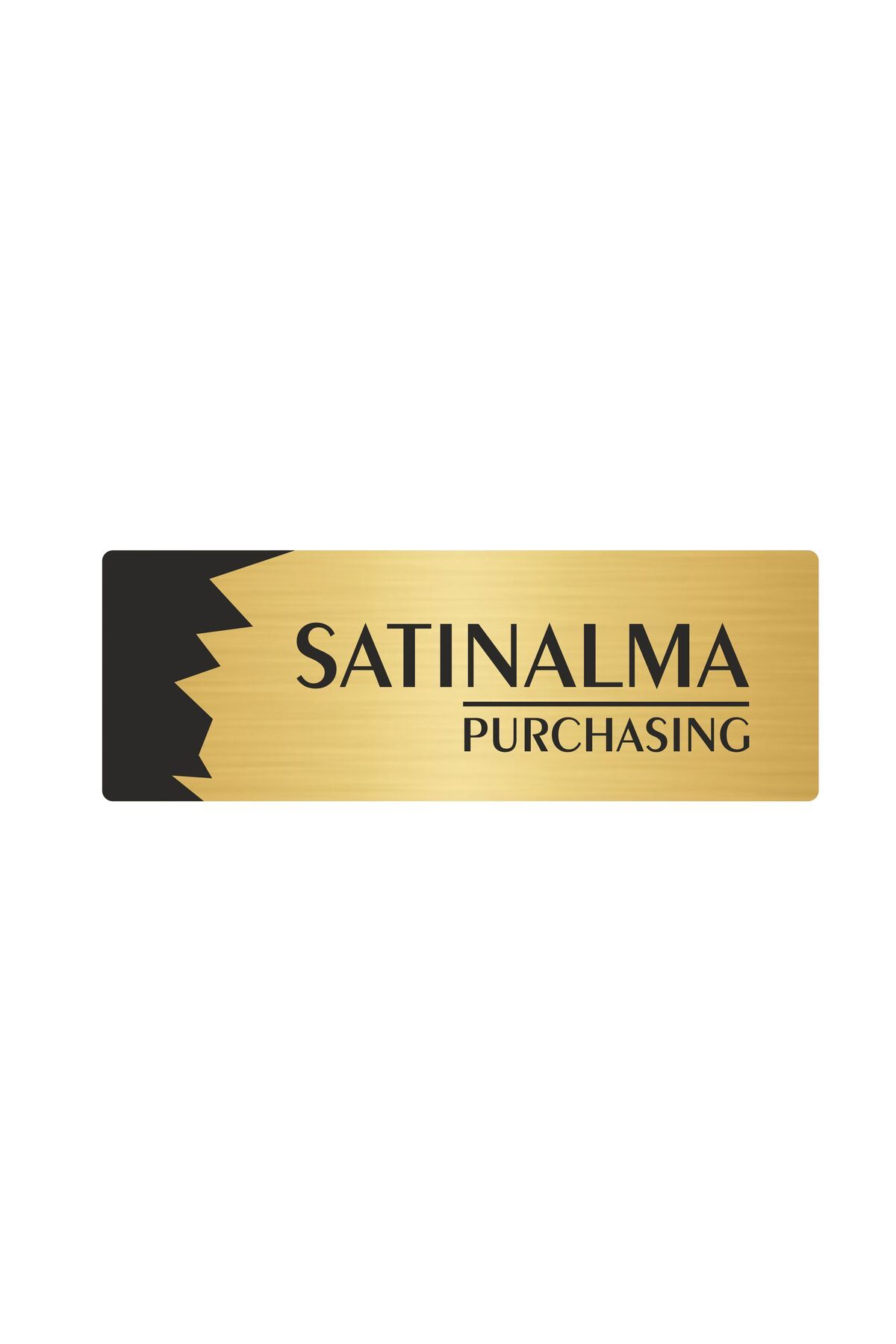 Metal Departman Kapı İsimliği, Yönlendirme levhası Satınalma(Purchasing) 10X20 Cm Altın Renk Kapı İsimlik Tabela