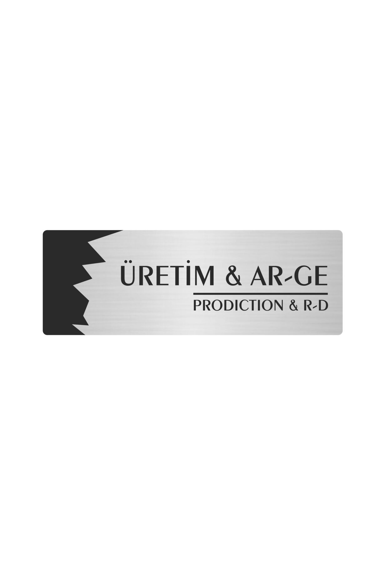 Metal Departman Kapı İsimliği, Üretim & Ar-Ge(Production & R-D) 7X20 Cm Gümüş Renk Kapı İsimlik Tabela