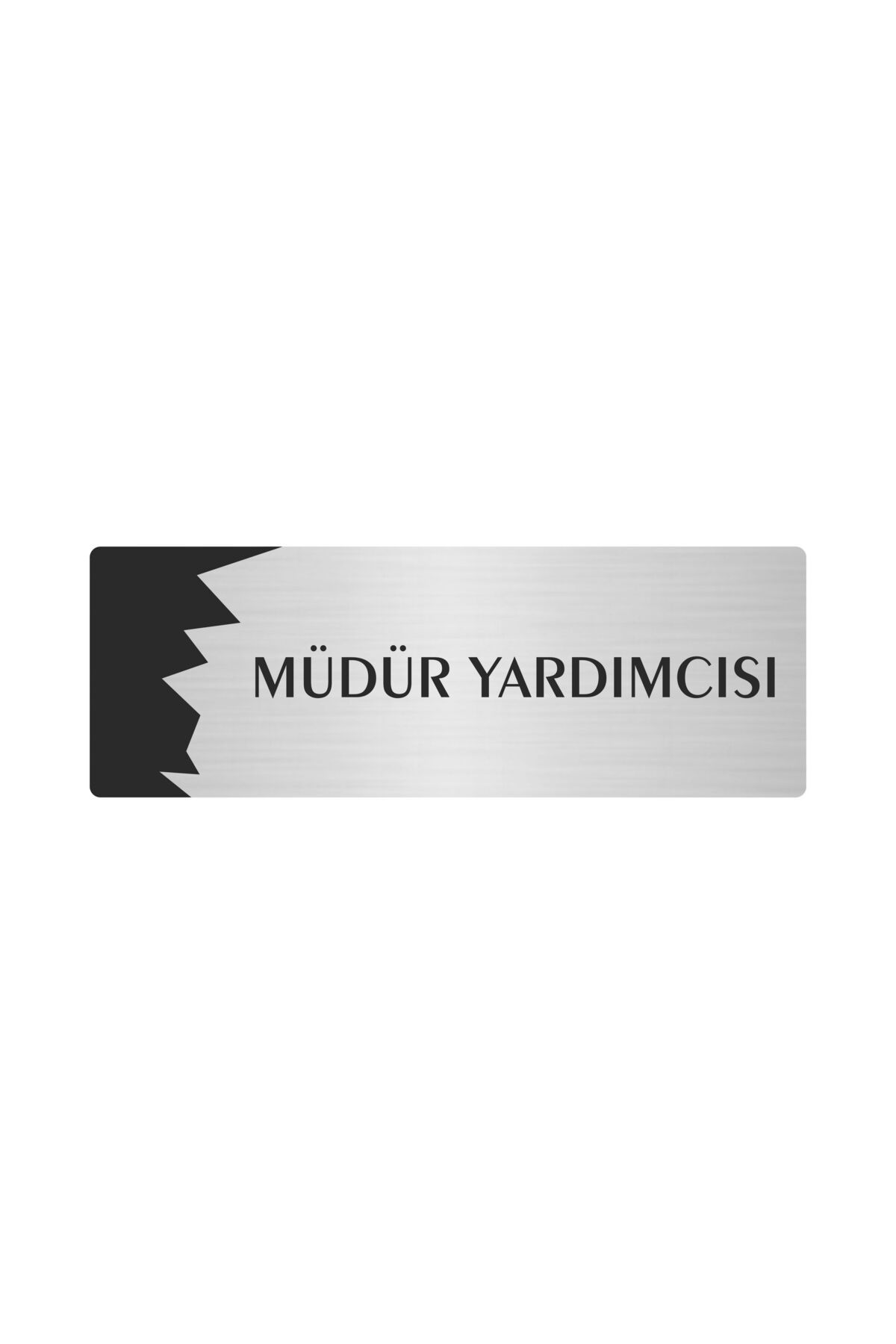 Metal Departman Kapı İsimliği, Yönlendirme levhası Müdür Yardımcısı 10X20 Cm Gümüş Renk Kapı İsimlik Tabela