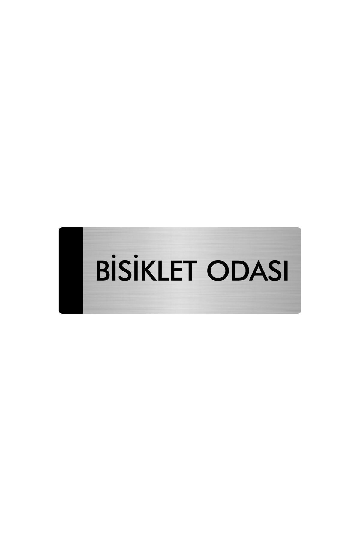 Metal Yönlendirme Levhası, Departman Kapı Isimliği Bisiklet Odası 10X20 Cm Gümüş Renk Kapı İsimlik Tabela