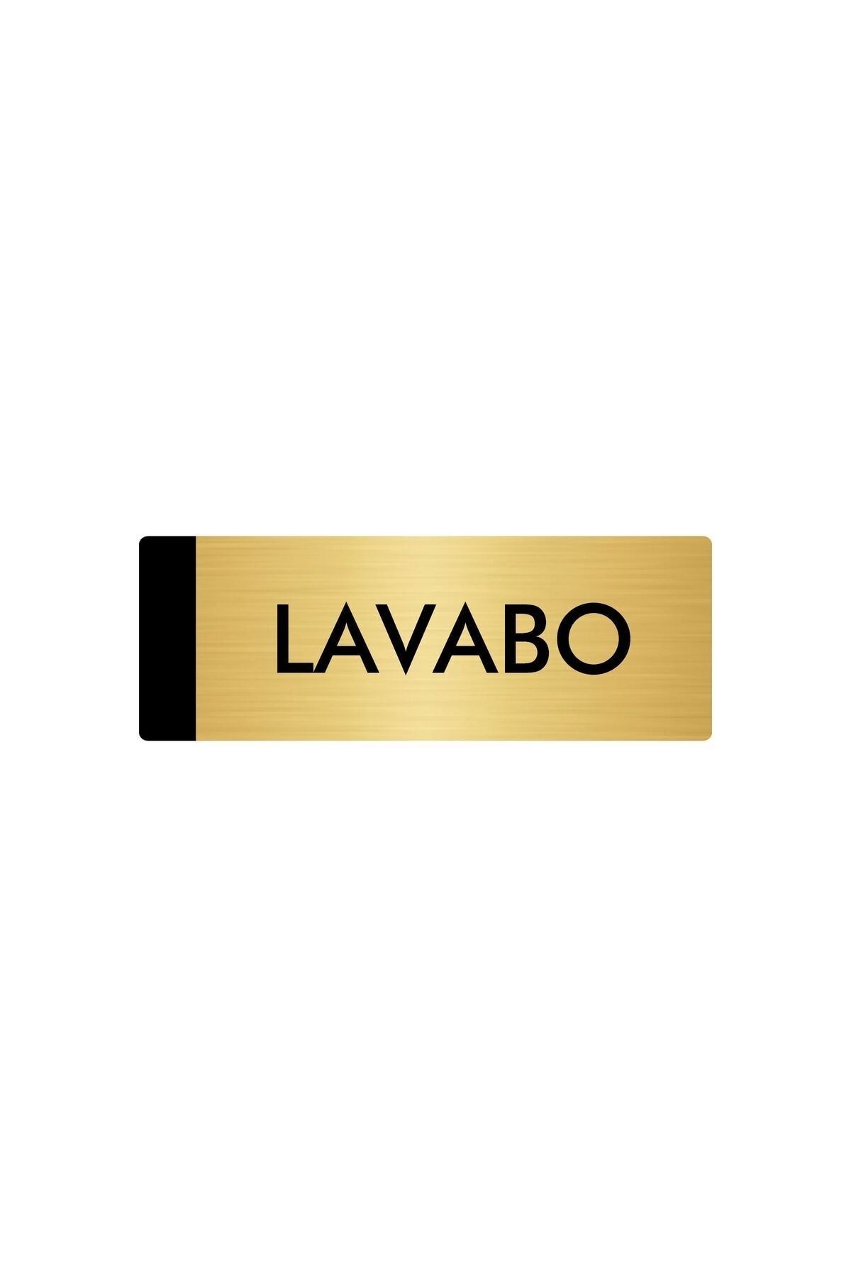 Metal Yönlendirme Levhası, Departman Kapı Isimliği Lavabo 7X20 Cm Altın Renk Kapı İsimlik Tabela