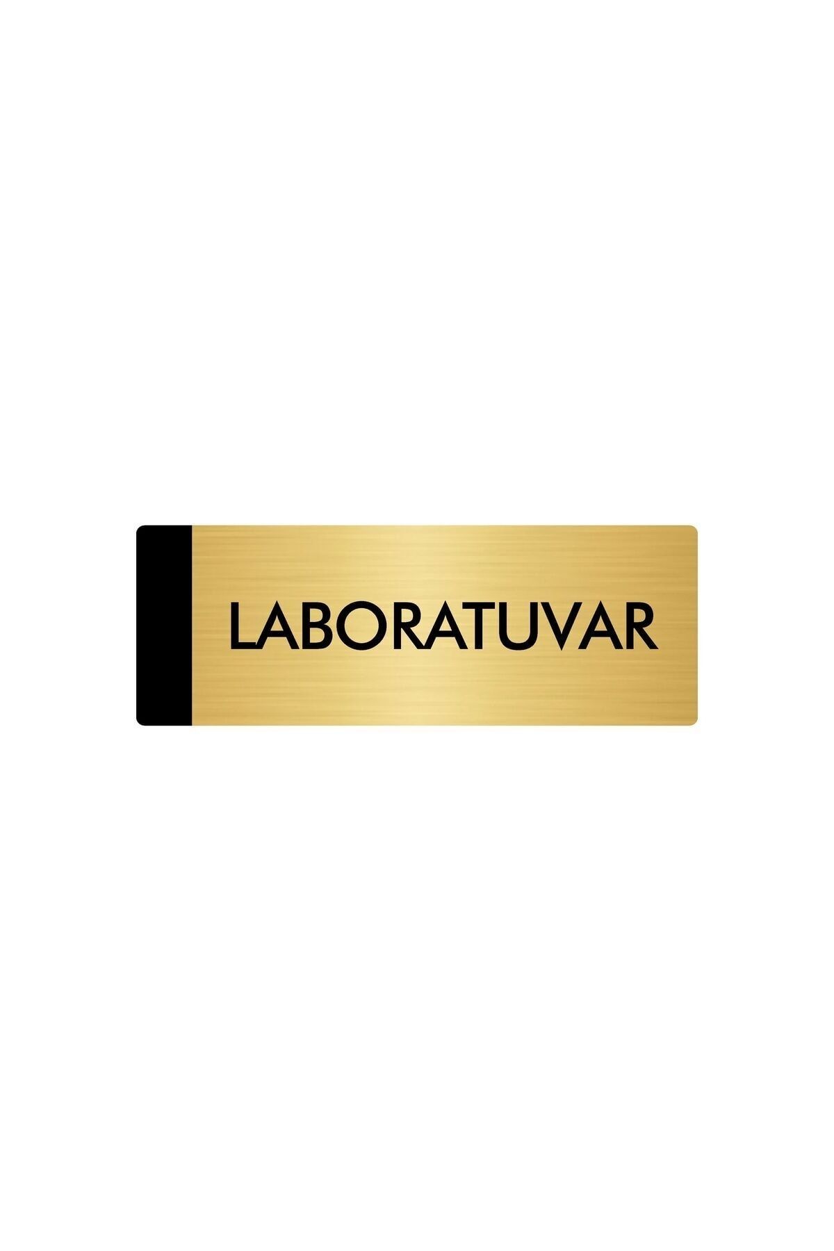 Metal Yönlendirme Levhası, Departman Kapı Isimliği Laboratuvar 7X20 Cm Altın Renk Kapı İsimlik Tabela