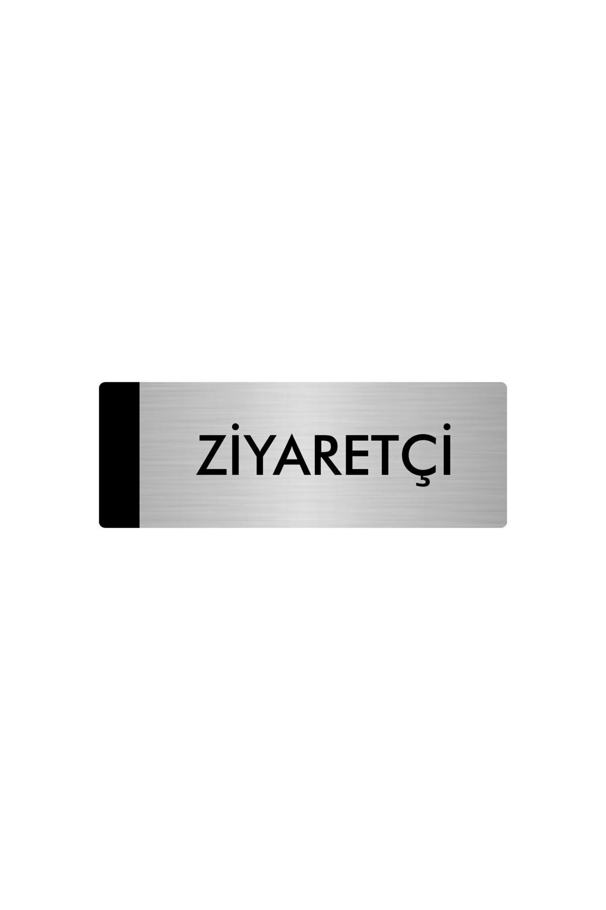 Metal Yönlendirme Levhası, Departman Kapı Isimliği Ziyaretçi 7X20 Cm Gümüş Renk Kapı İsimlik Tabela