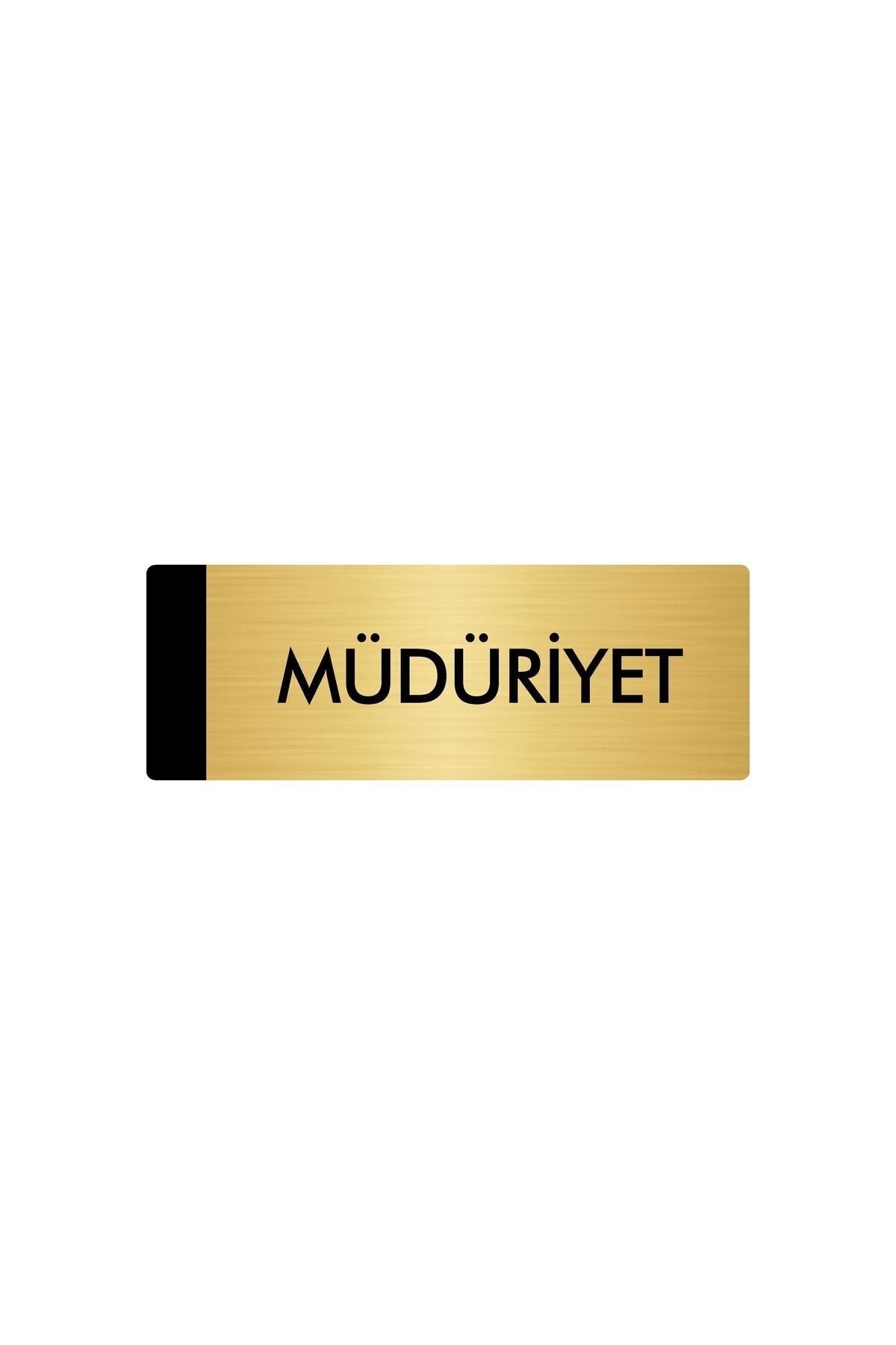 Metal Yönlendirme Levhası, Departman Kapı Isimliği Müdüriyet 10X20 Cm Altın Renk Kapı İsimlik Tabela