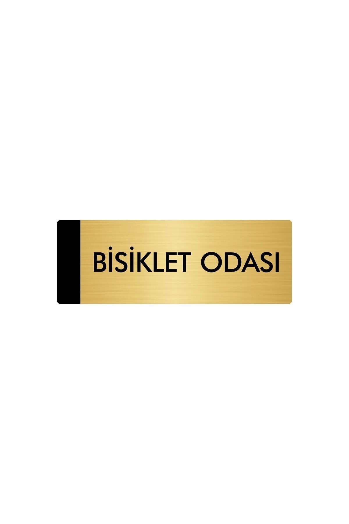 Metal Yönlendirme Levhası, Departman Kapı Isimliği Bisiklet Odası 10X20 Cm Altın Renk Kapı İsimlik Tabela
