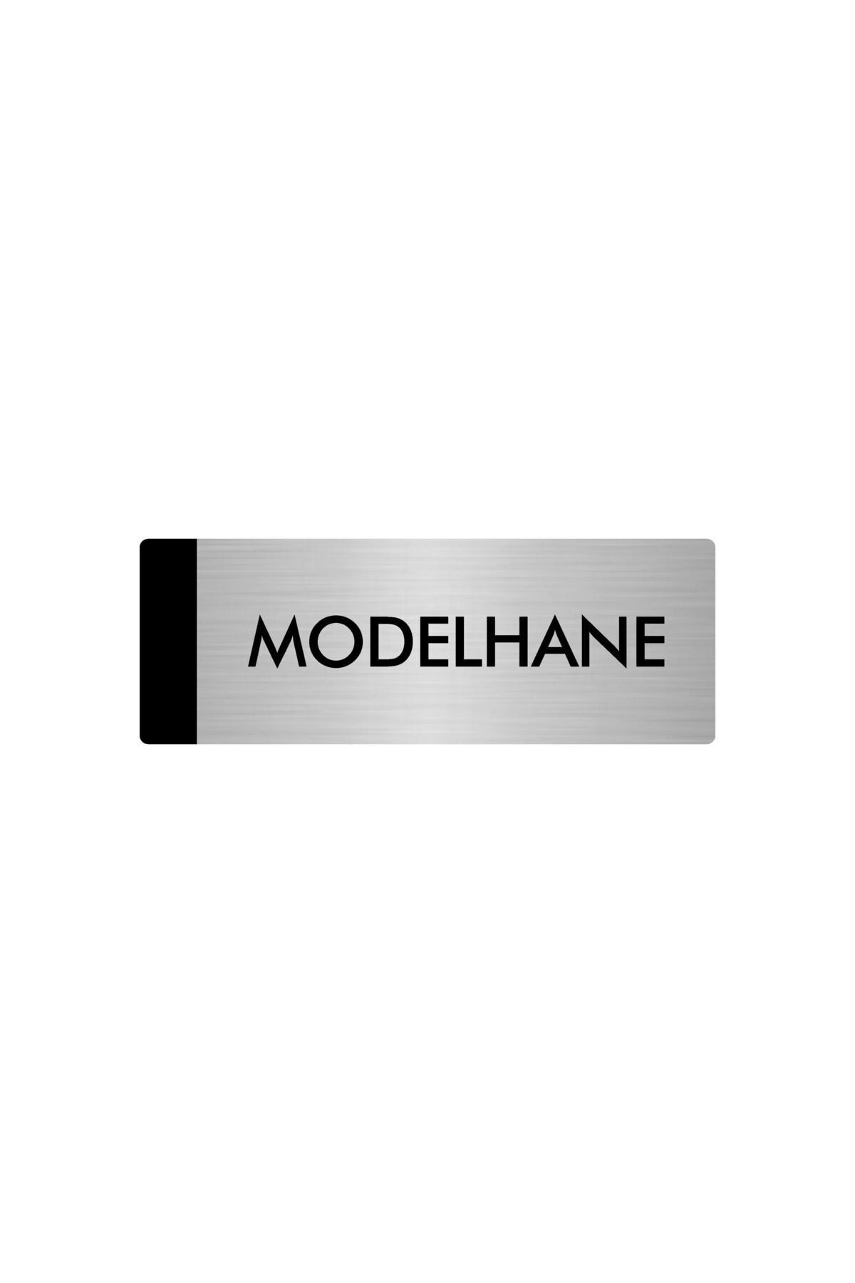 Metal Yönlendirme Levhası, Departman Kapı Isimliği Modelhane 7X20 Cm Gümüş Renk Kapı İsimlik Tabela