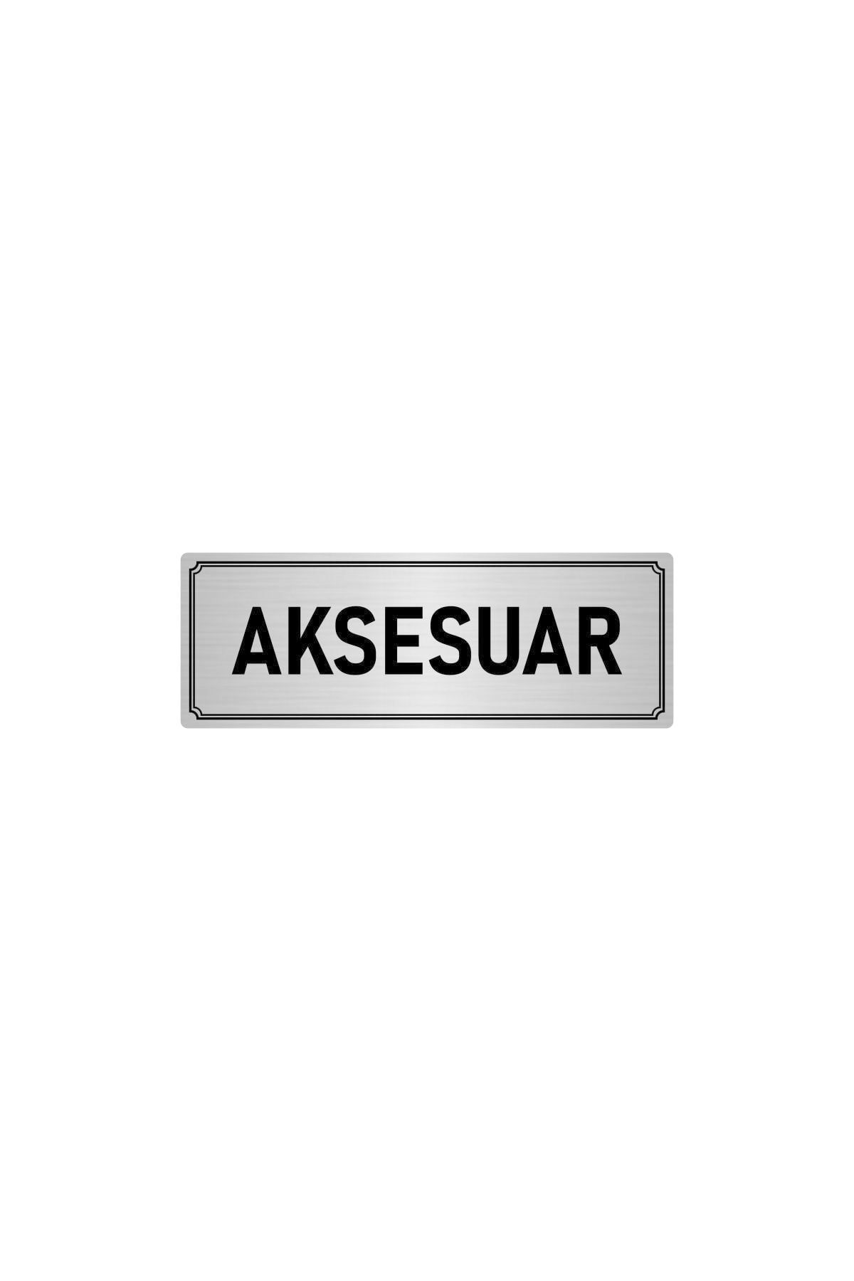 Metal Yönlendirme Levhası, Departman Kapı Isimliği Aksesuar 7x20 Cm Gümüş Renk Kapı İsimlik Tabela