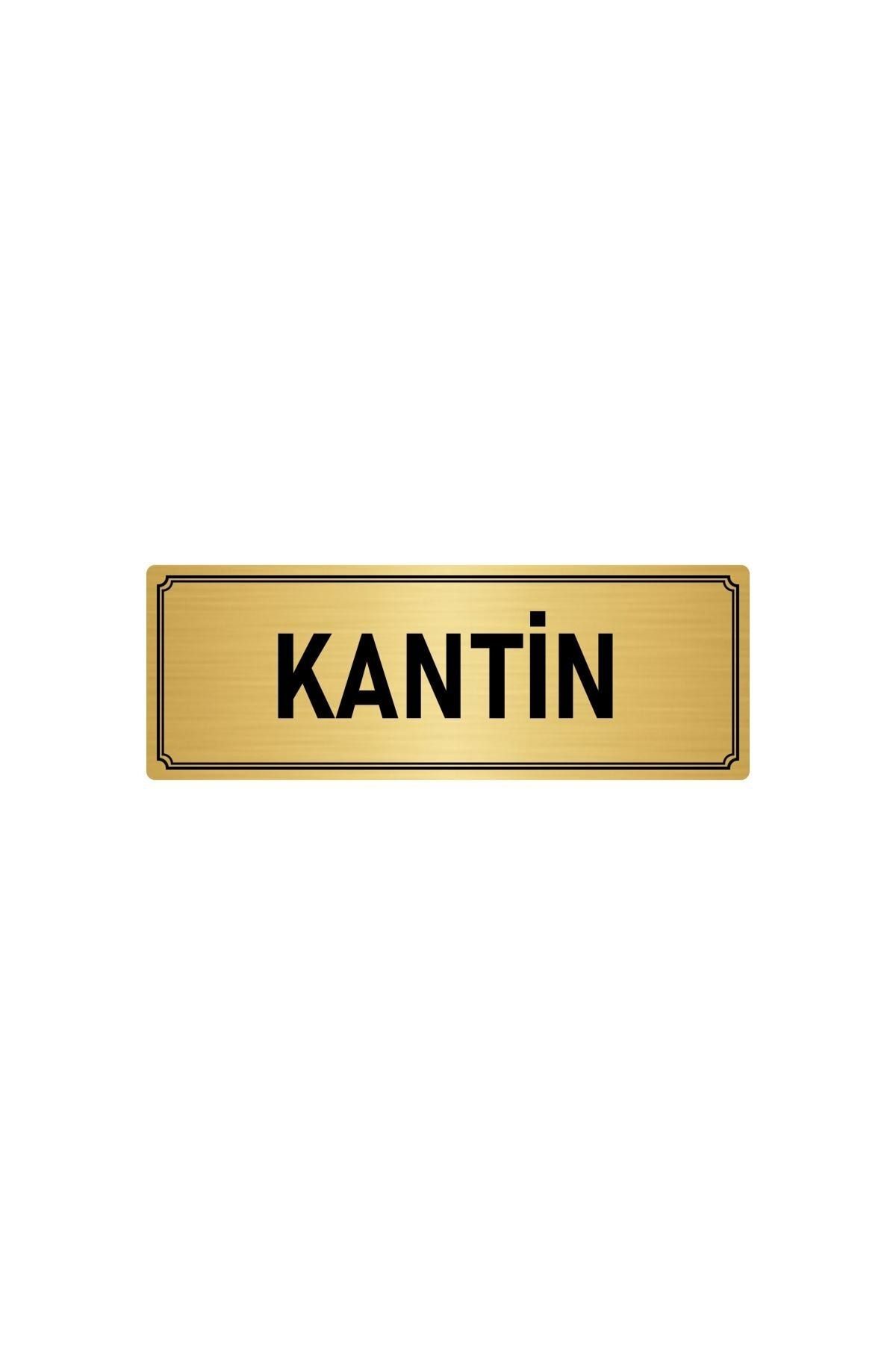 Metal Yönlendirme Levhası, Departman Kapı Isimliği Kantin 10x20 Cm Altın Renk Kapı İsimlik Tabela