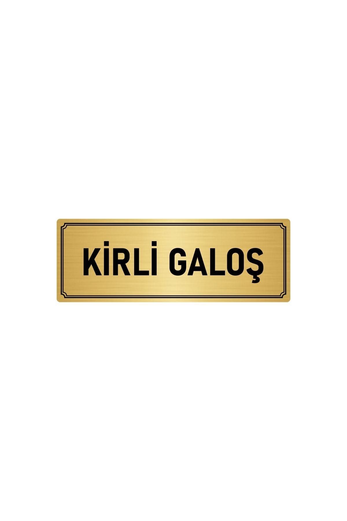 Metal Yönlendirme Levhası, Departman Kapı Isimliği Kirli Galoş 5x20 Cm Altın Renk Kapı İsimlik Tabela