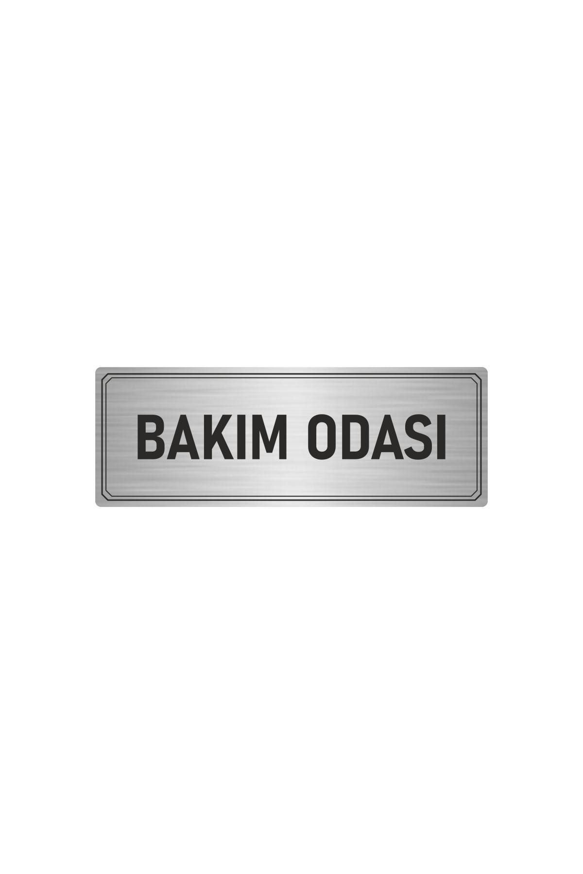 Metal Yönlendirme Levhası, Departman Kapı Isimliği Bakım Odası 10x20 Cm Gümüş Renk Kapı İsimlik Tabela