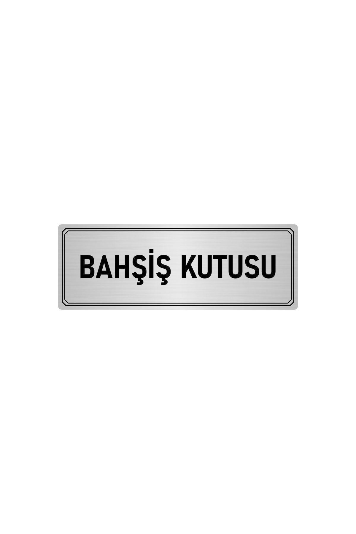 Metal Yönlendirme Levhası, Departman Kapı Isimliği Bahşiş Kutusu 10x20 Cm Gümüş Renk Kapı İsimlik Tabela