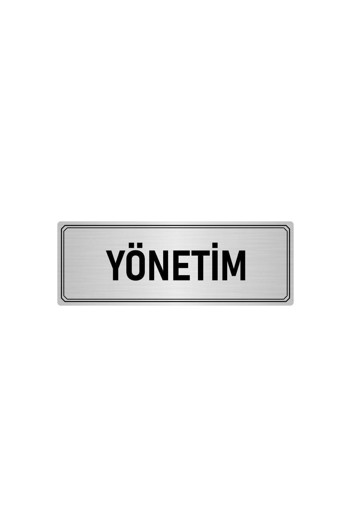 Metal Yönlendirme Levhası, Departman Kapı Isimliği Yönetim 7x20 Cm Gümüş Renk Kapı İsimlik Tabela