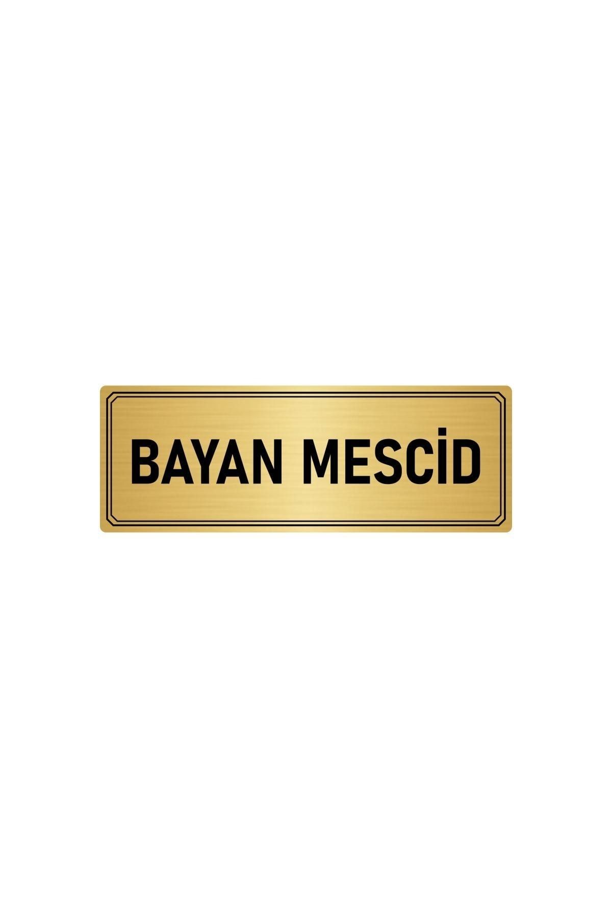 Metal Yönlendirme Levhası, Departman Kapı Isimliği Mescid 7x20 Cm Altın Renk Kapı İsimlik Tabela
