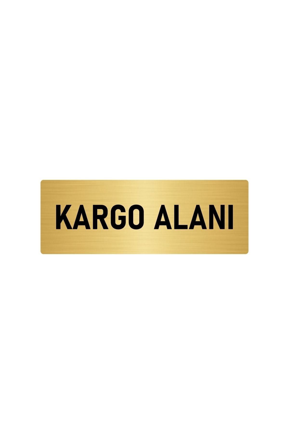 Metal Yönlendirme Levhası, Departman Kapı Isimliği Kargo Alanı 7x20 Cm Altın Renk Kapı İsimlik Tabela