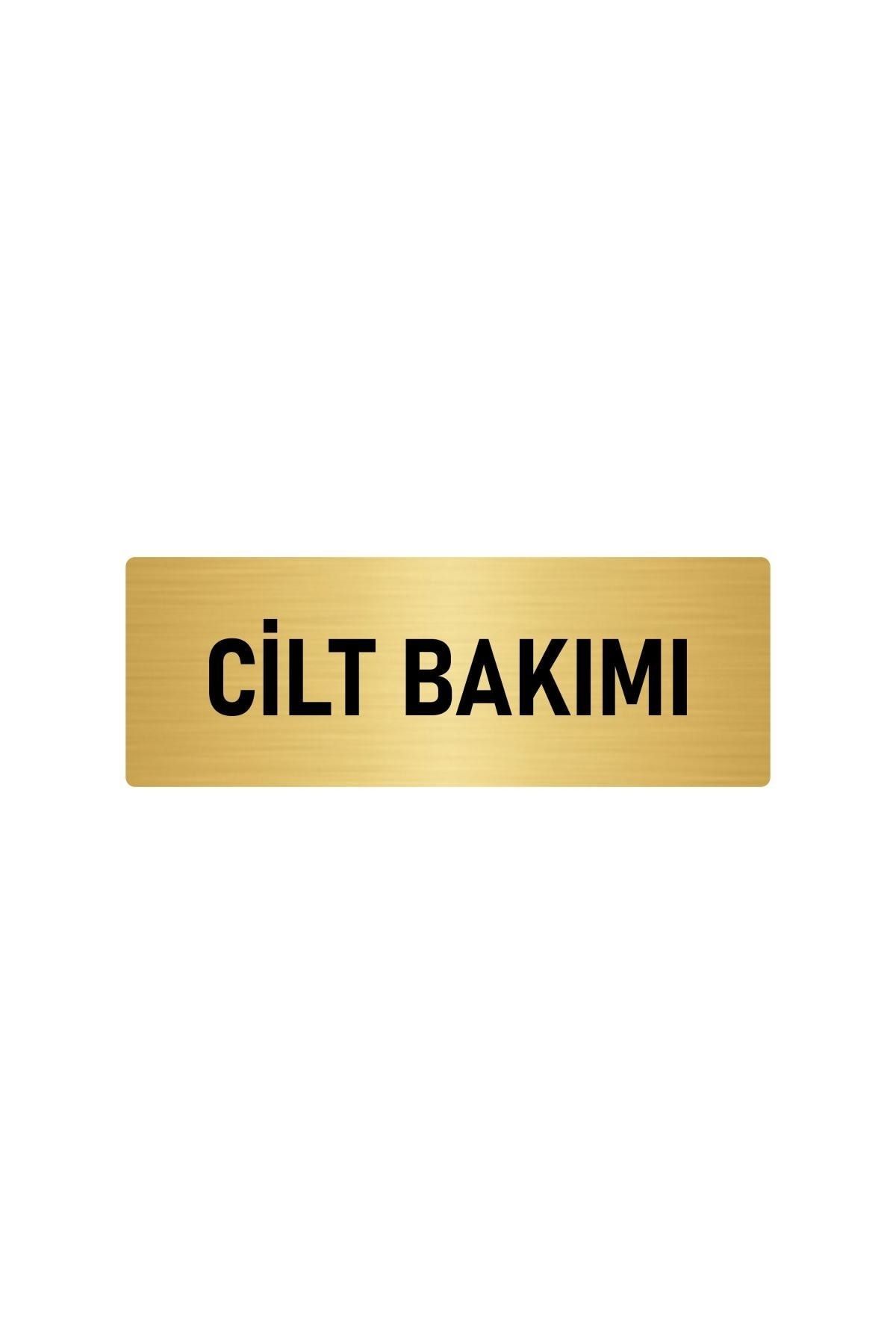 Metal Yönlendirme Levhası, Departman Kapı Isimliği Cilt Bakımı 7x20 Cm Altın Renk Kapı İsimlik Tabela