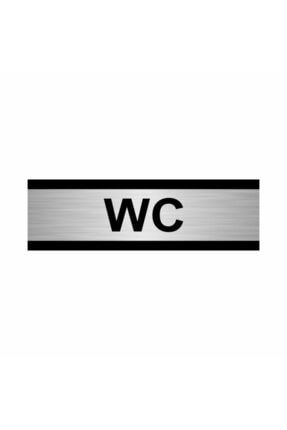 Wc 7x20cm Gümüş Renk Metal Yönlendirme Levhası Kapı İsimlik Tabela