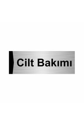 Cilt Bakımı 7x20cm Gümüş Renk Metal Yönlendirme Levhası Kapı İsimlik Tabela