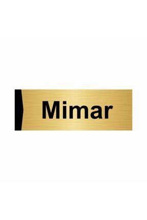 Mutfak 7x20cm Altın Renk Metal Yönlendirme Levhası Kapı İsimlik Tabela